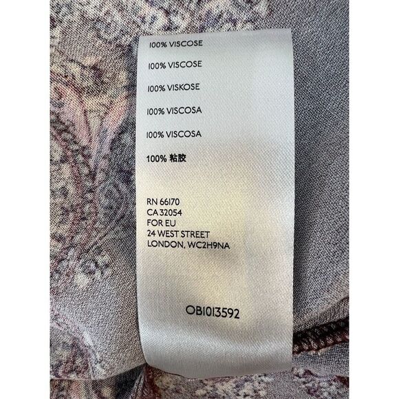 Free People Girl Talk Tunic Dress Red Paisley V-Neck Boho XS/TP‎ - Picture 10 of 11